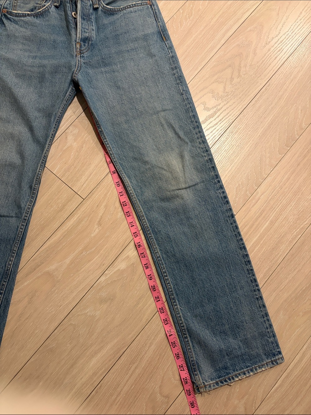 rag & bone Light Blue Straight Leg Jeans - Picture 6 of 6